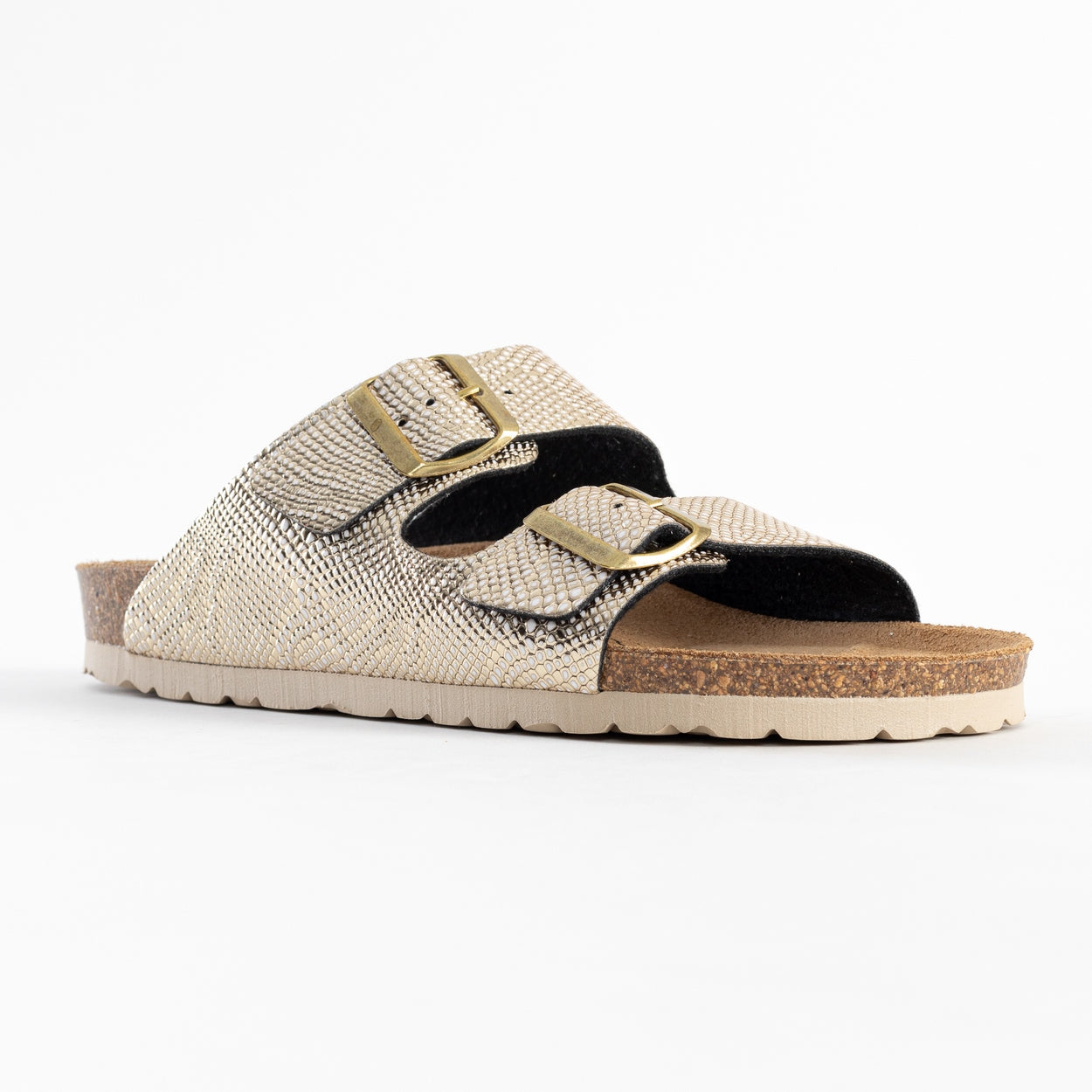 Atlas Light Gold 2 Strap Sandals