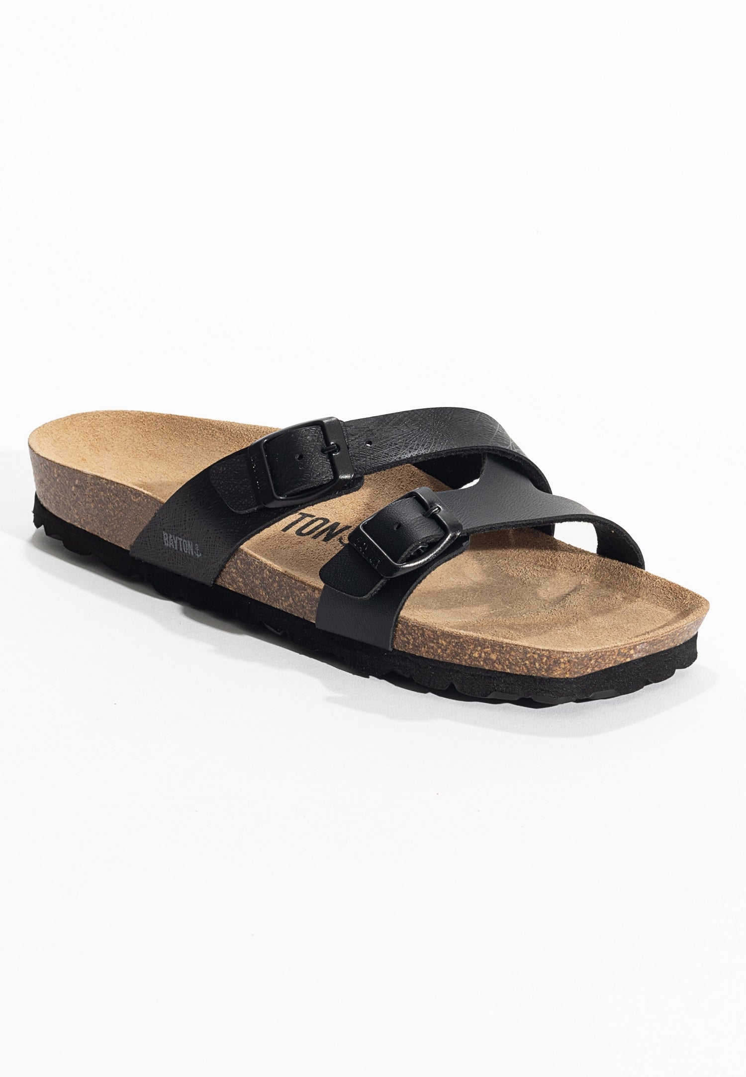 Cleo Black 2 Strap Sandals