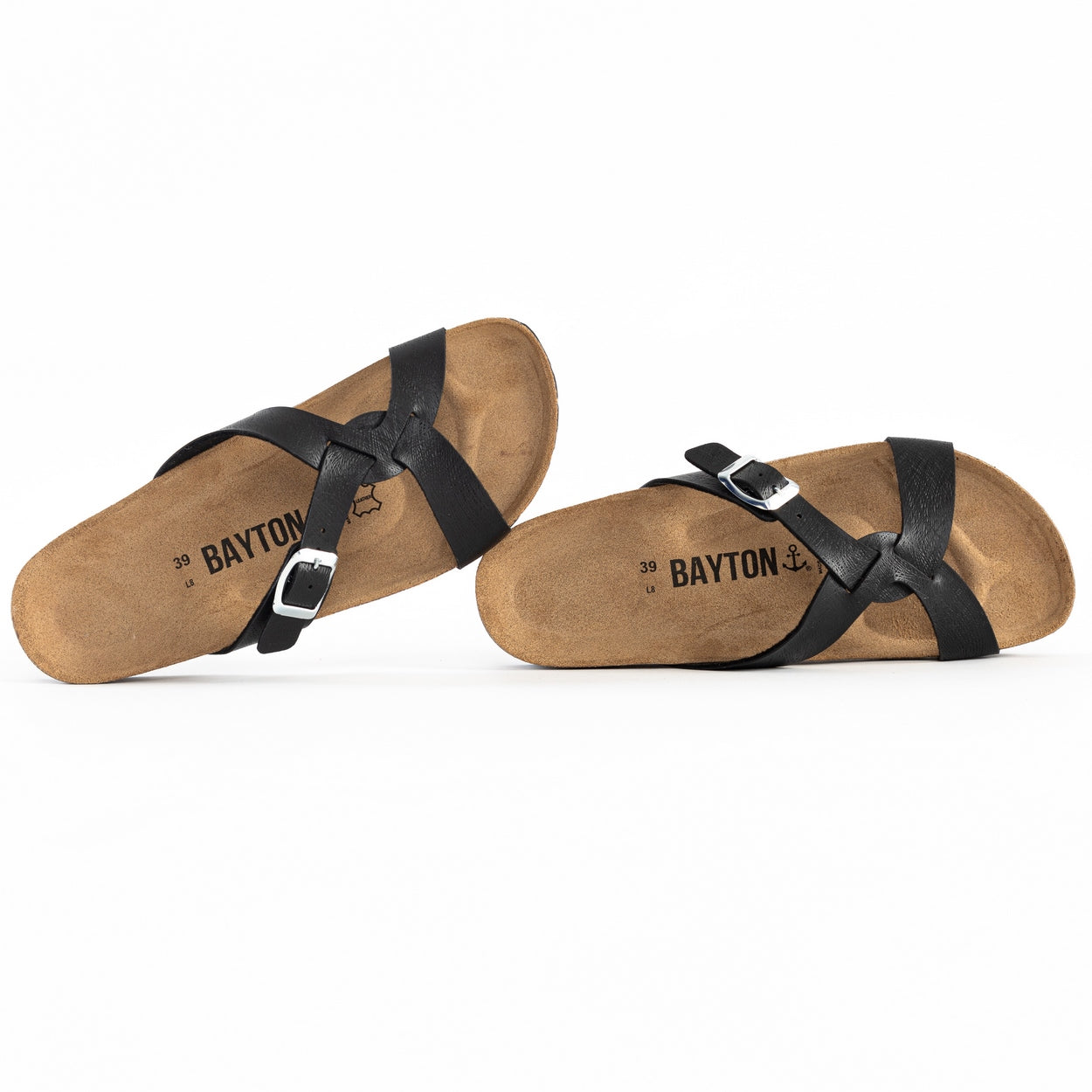 Sandalias Sebastian 2 Tiras Negro