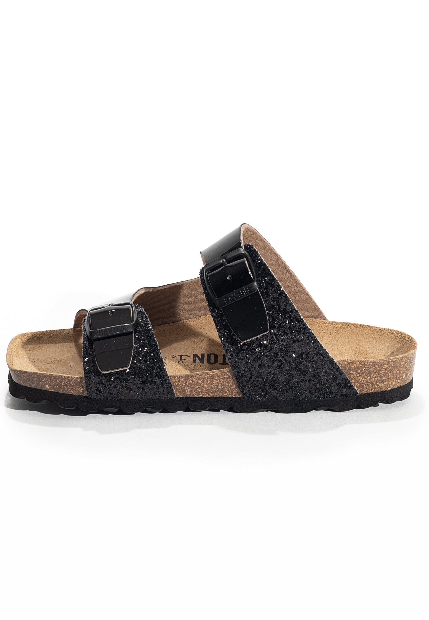 Sandalias Ilithyie Negro y purpurina