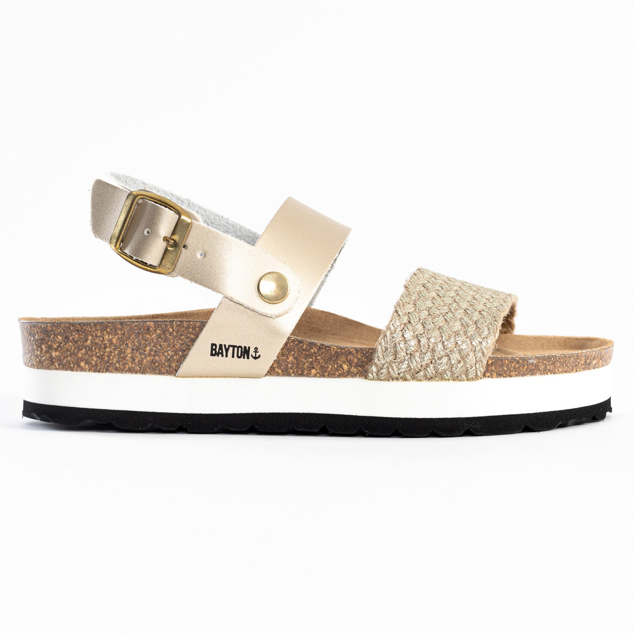 Almeria Platinum Platform Sandals