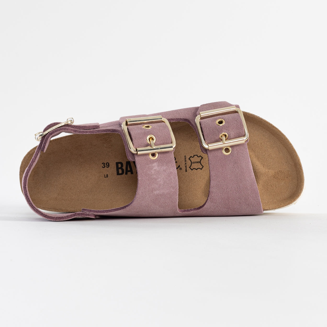 Rosa Old Pink Suede Leather Platform Sandals