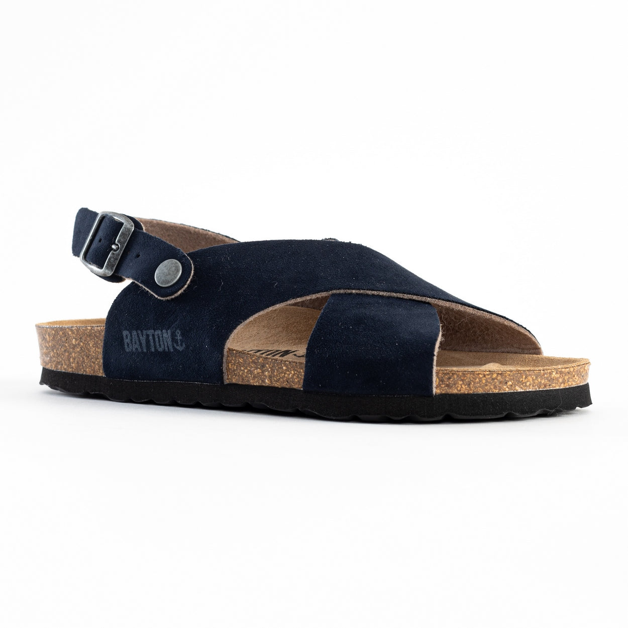 Sandalias Tweed Multitiras Azul Marino