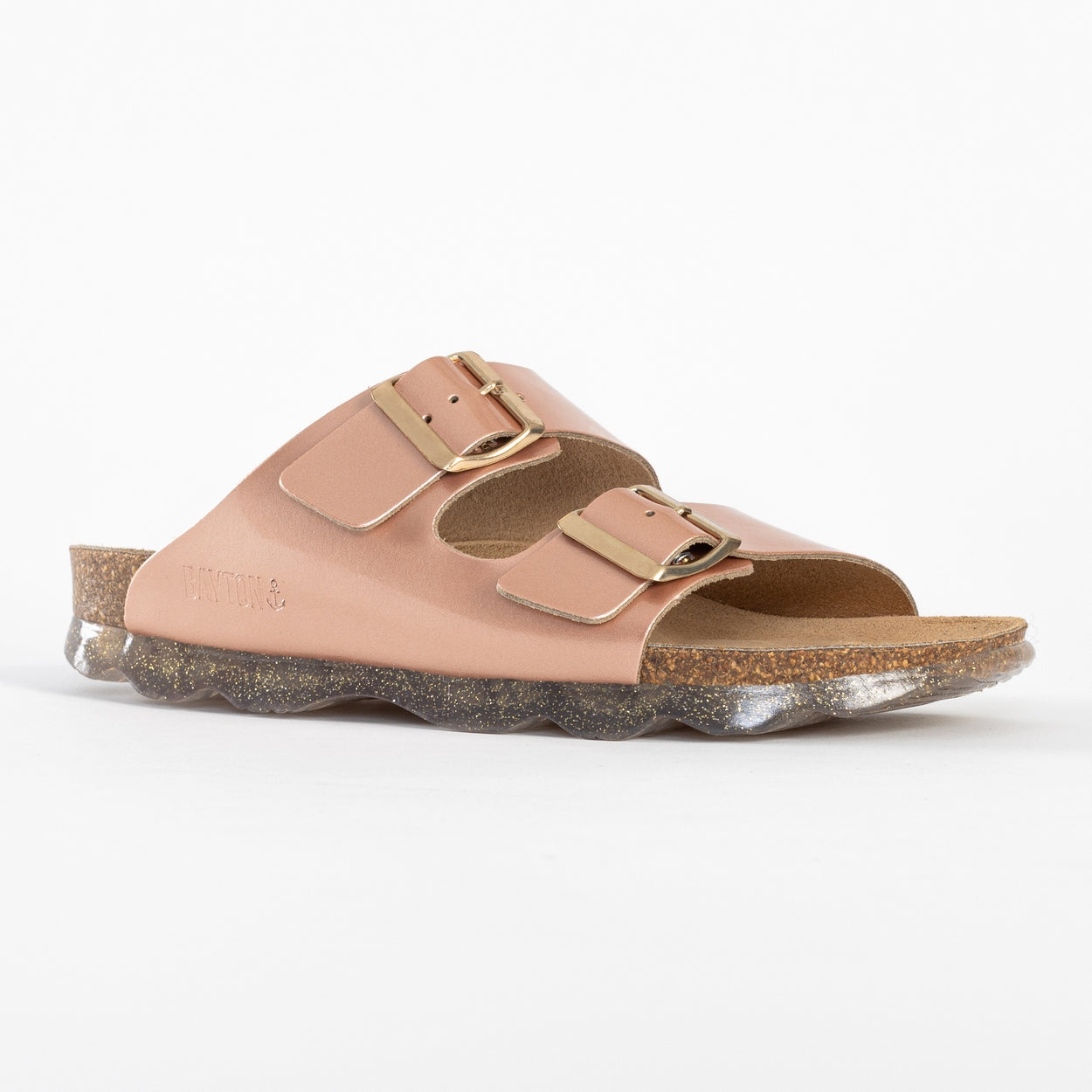 Sandalias Atlas 2 Tiras Oro Rosa