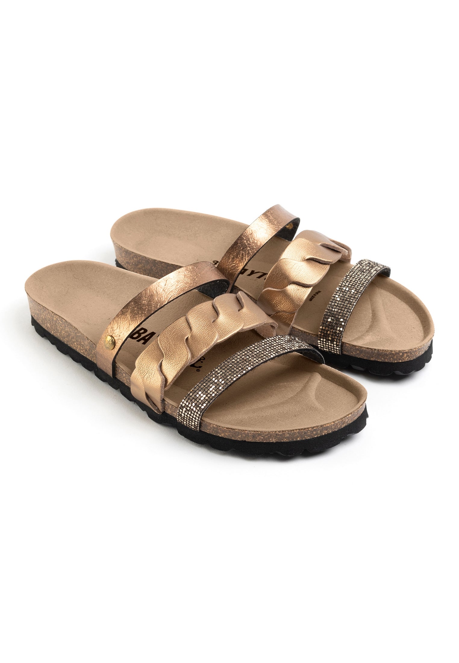 Bronze Coral Multi-Strap Sandals