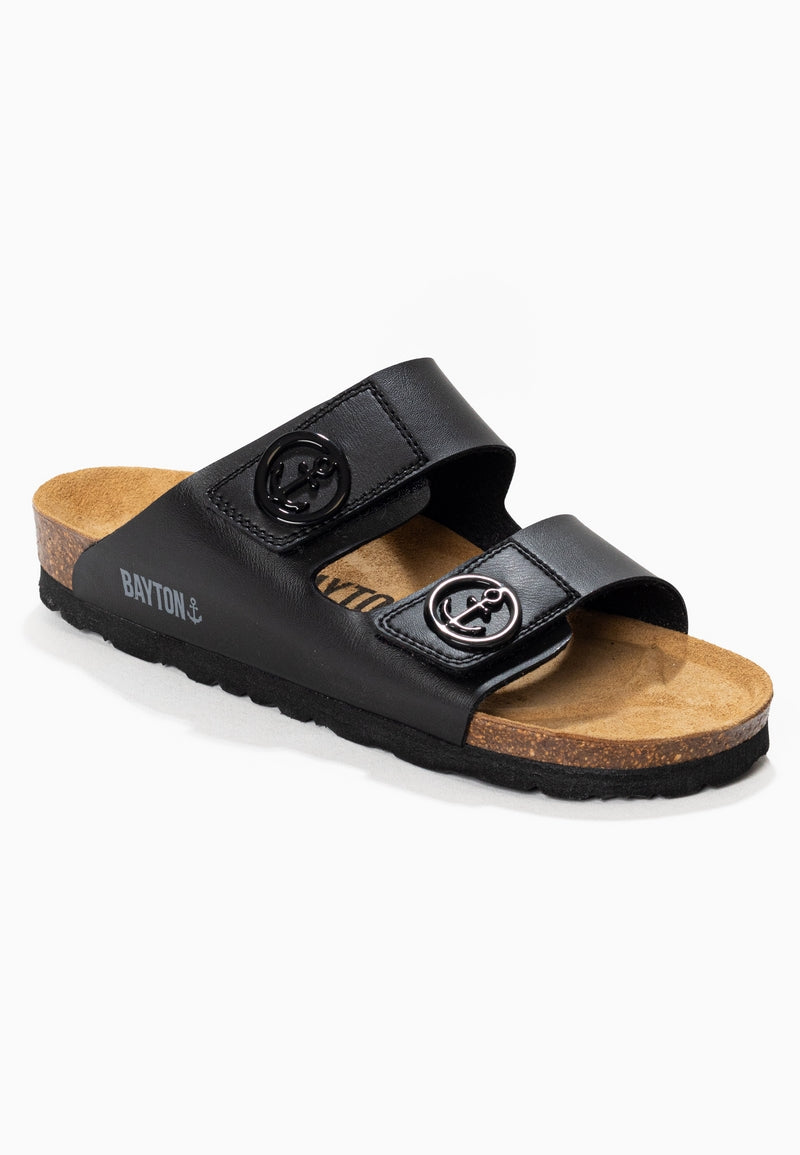 Black Anatol 2 Strap Sandals