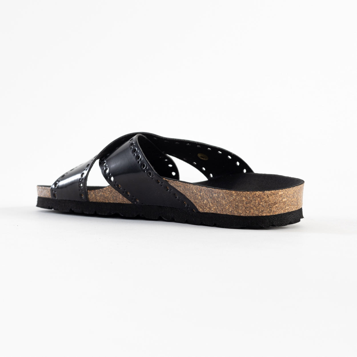 Elche Black 2 Strap Sandals