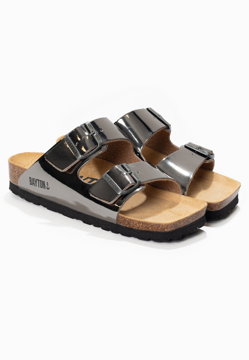 Atlas 2 Straps Dark Silver Sandals