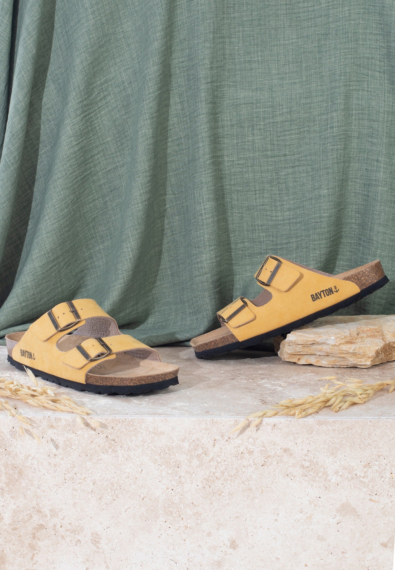 Atlas Yellow 2 Strap Sandals