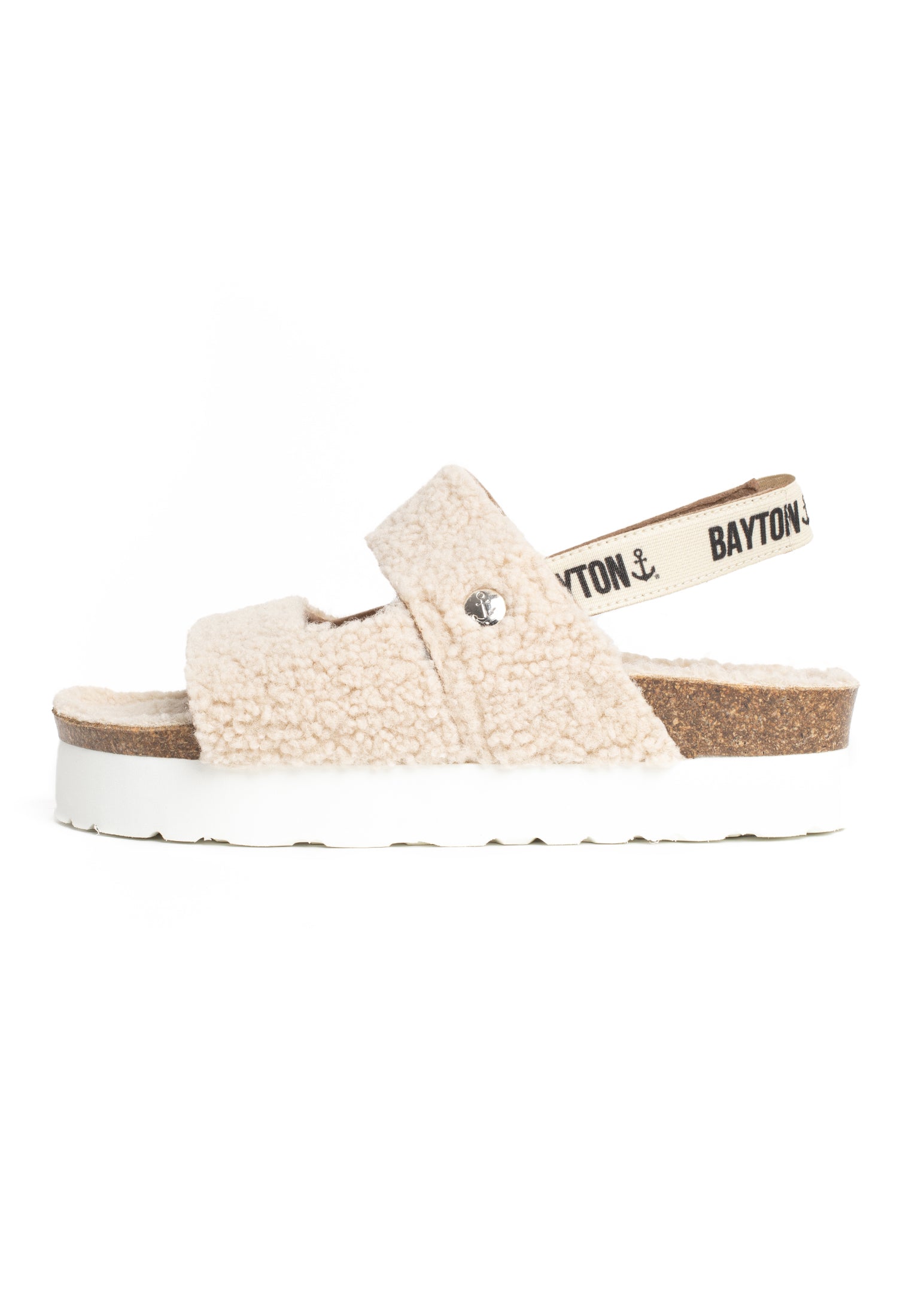 Sandalias beige con cuello alto