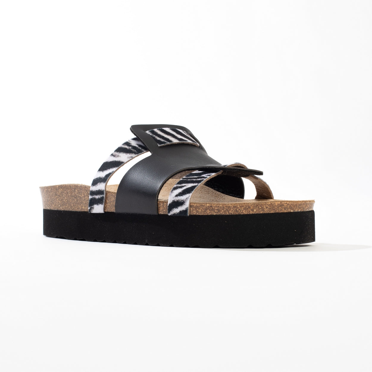 Sandalias Lecce Plataforma Negro