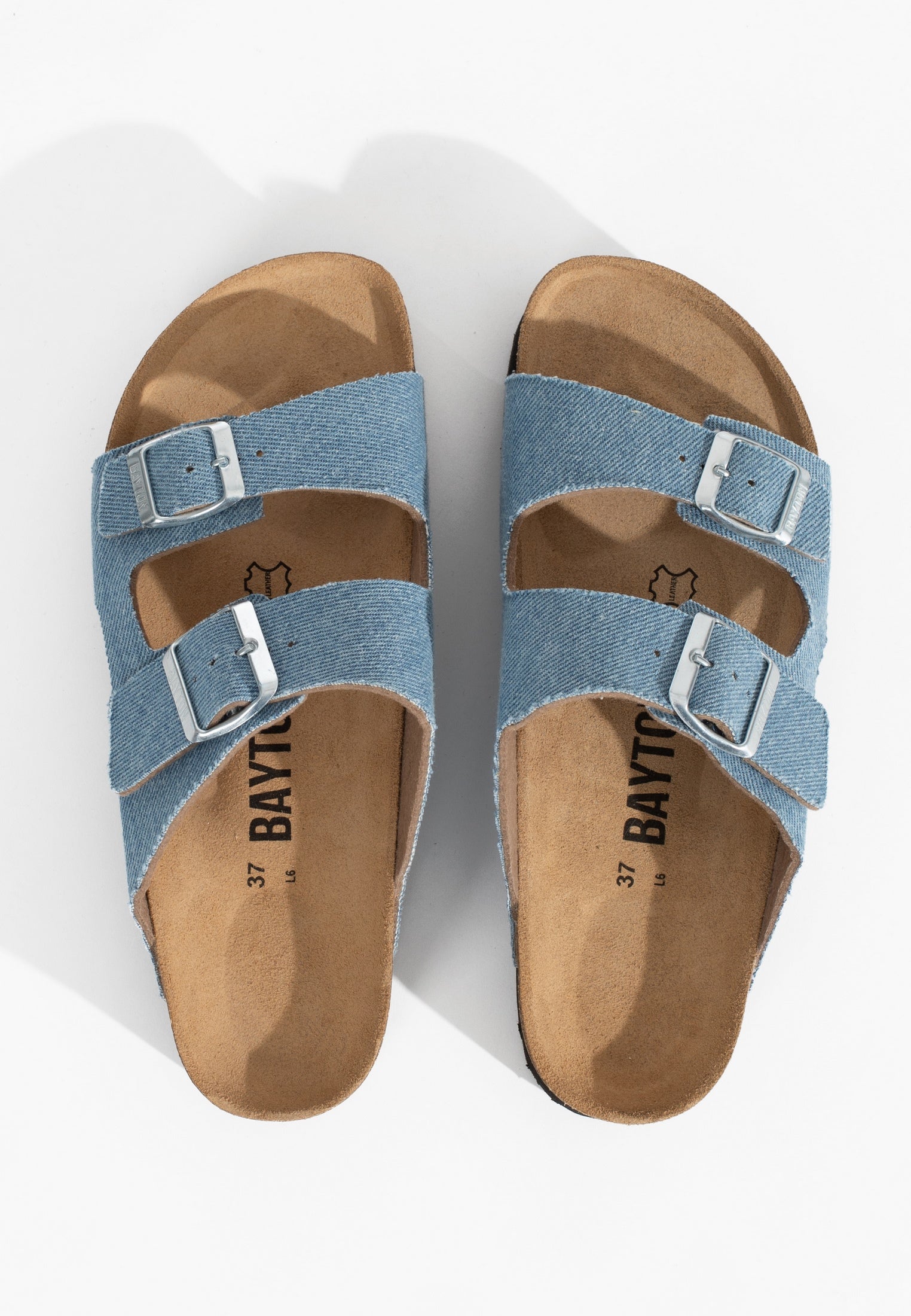 Space Light Blue Denim Platform Sandals