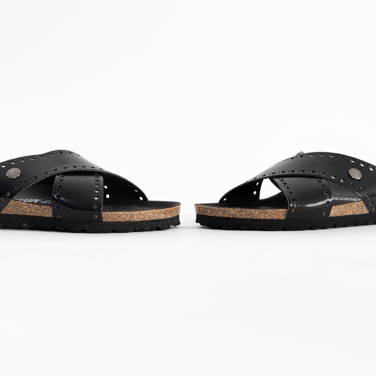 Elche Black 2 Strap Sandals