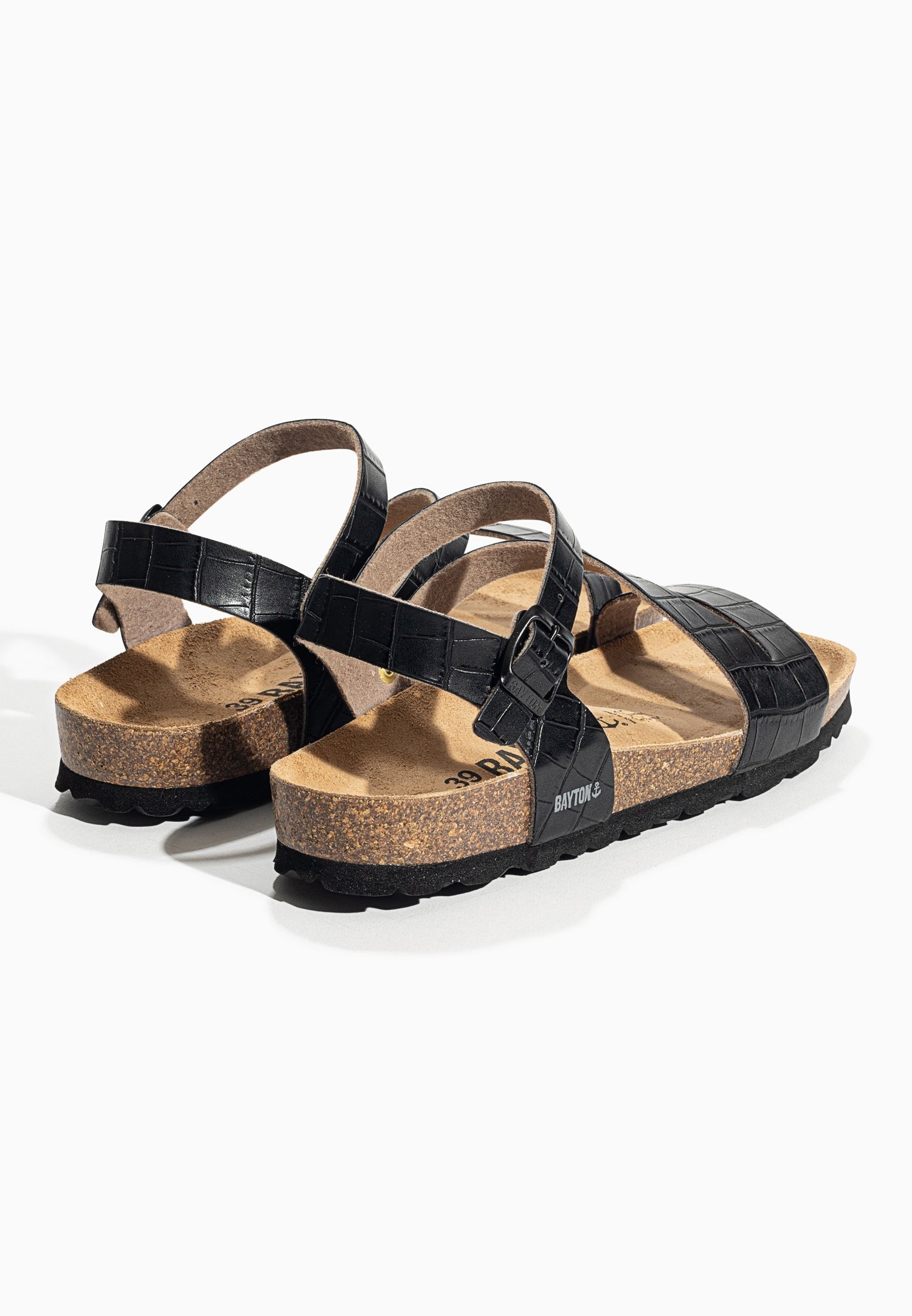 Vigo Black Multi-Strap Sandals