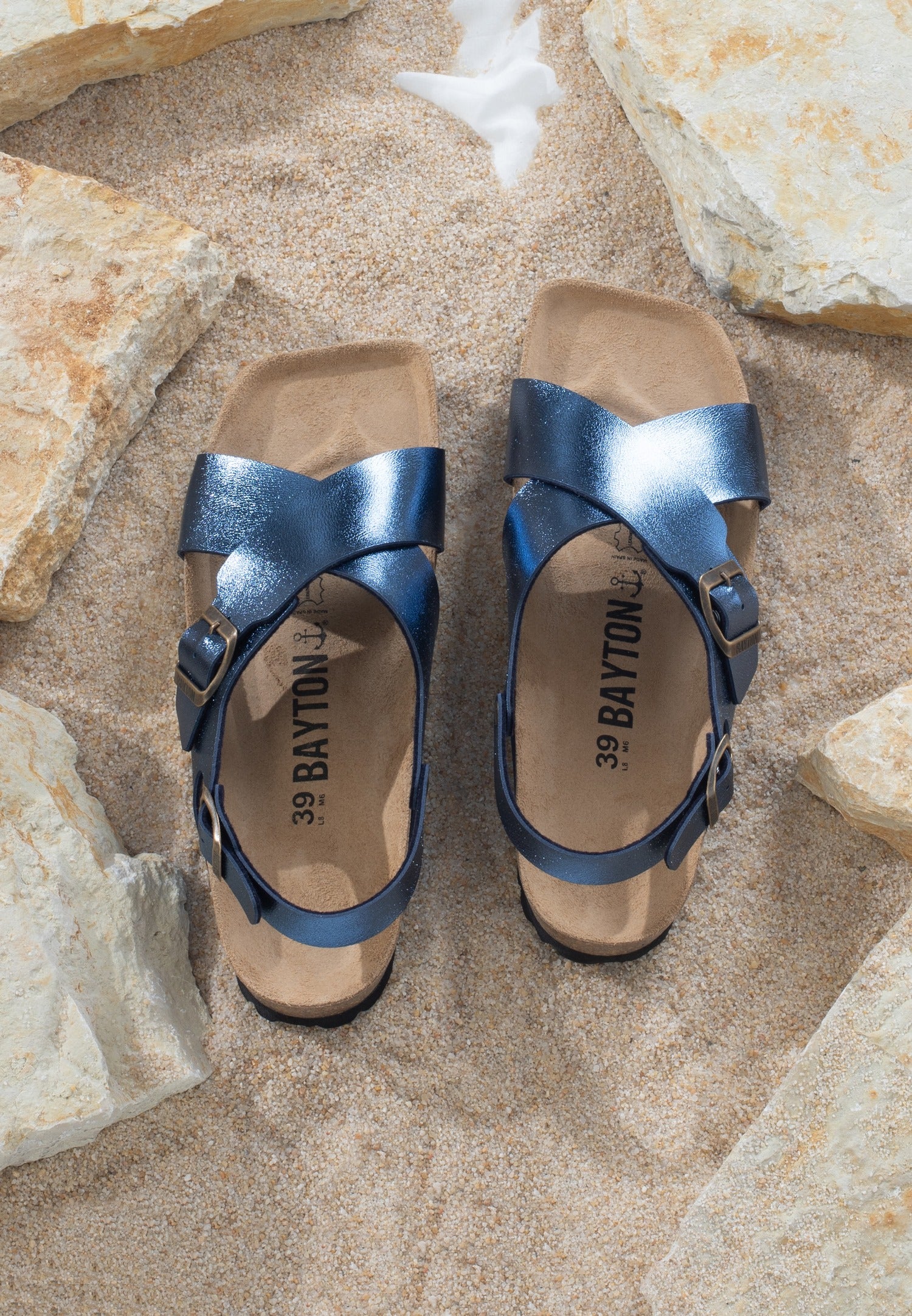 Sandales Cantabrie Bleu Multi-Brides