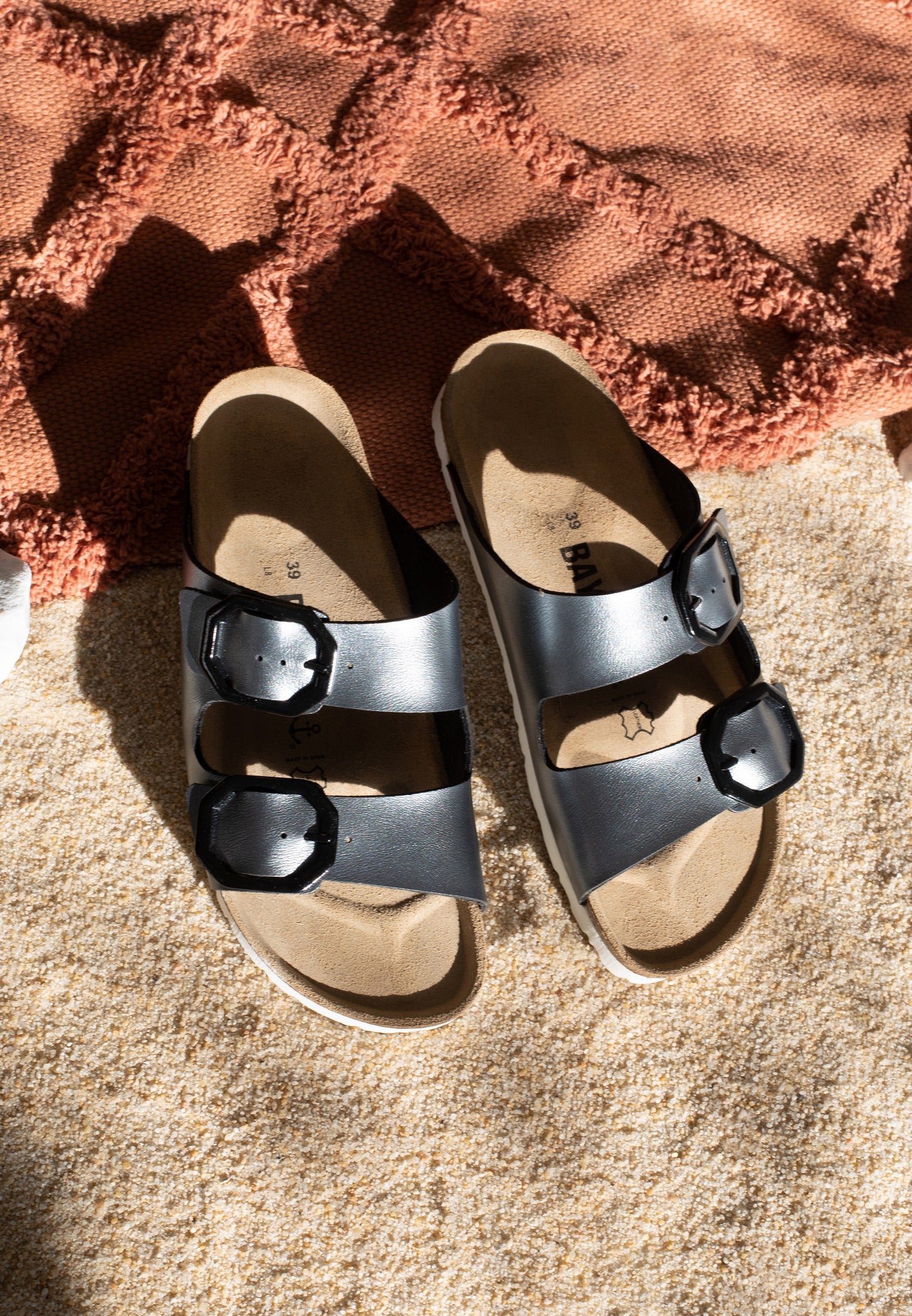 Atlas Pewter 2 Straps Sandals