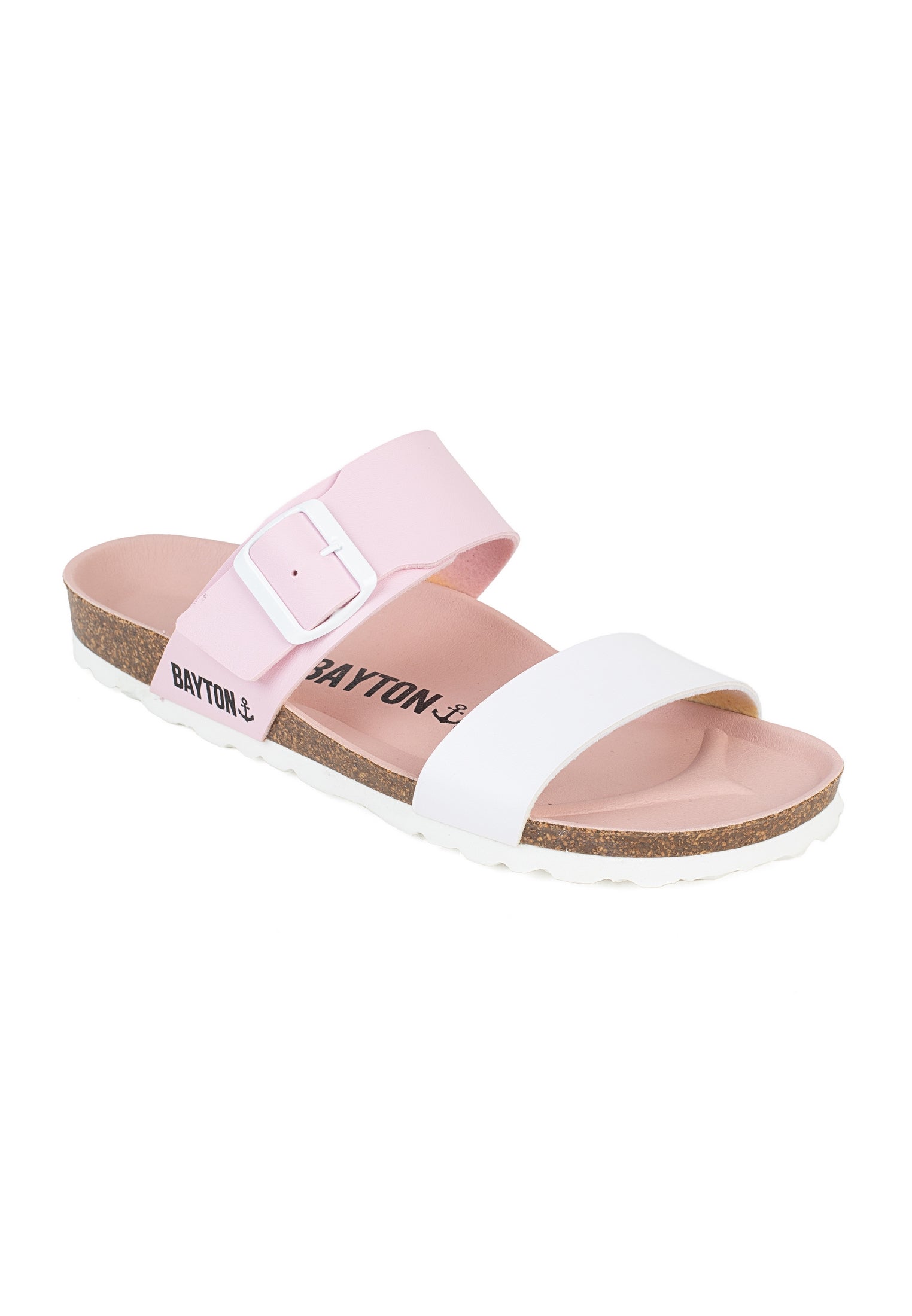 Sandalias con 2 tiras Valence en blanco y rosa pálido