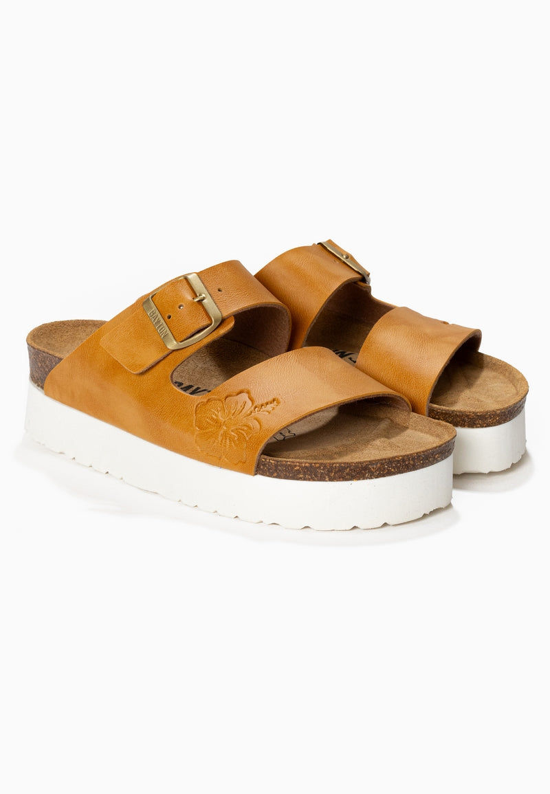 Jendo Camel Platform Sandals