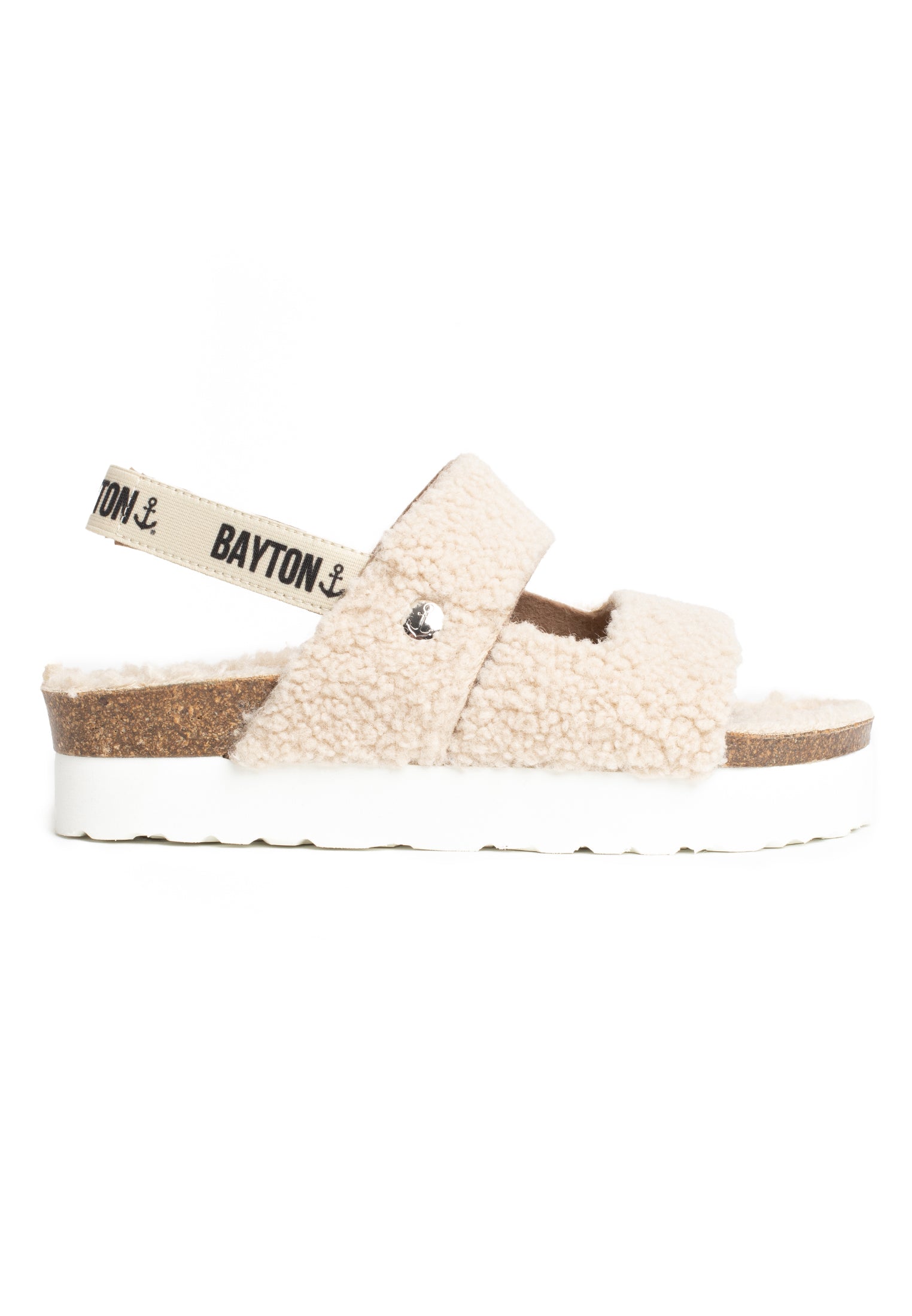 Sandalias beige con cuello alto