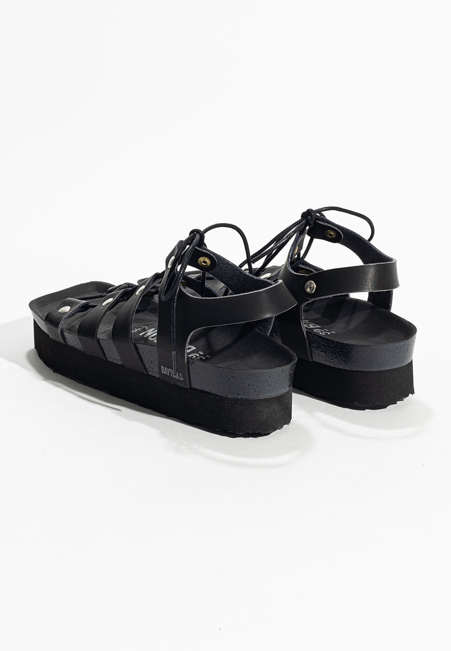 Jaen Black Platform Sandals