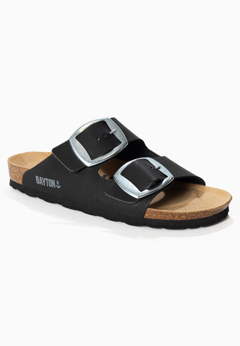 Alicante Black 2 Strap Sandals