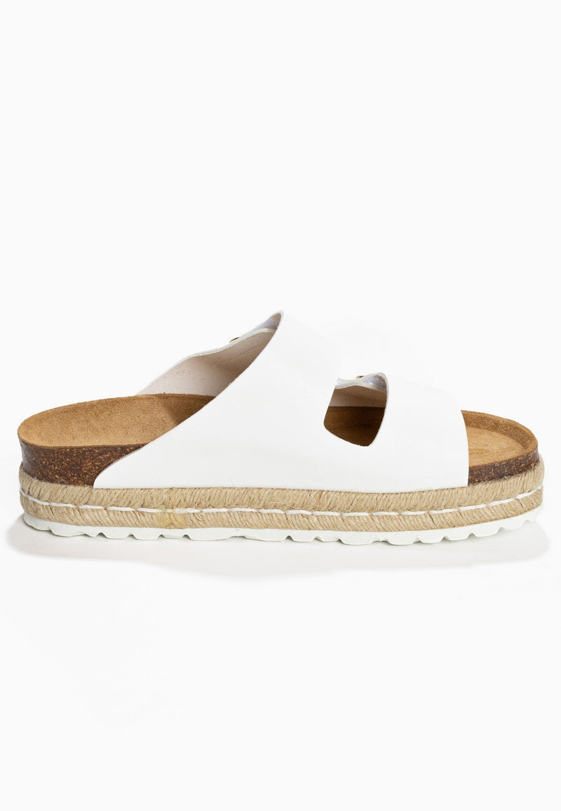 Alizee White Platform Sandals