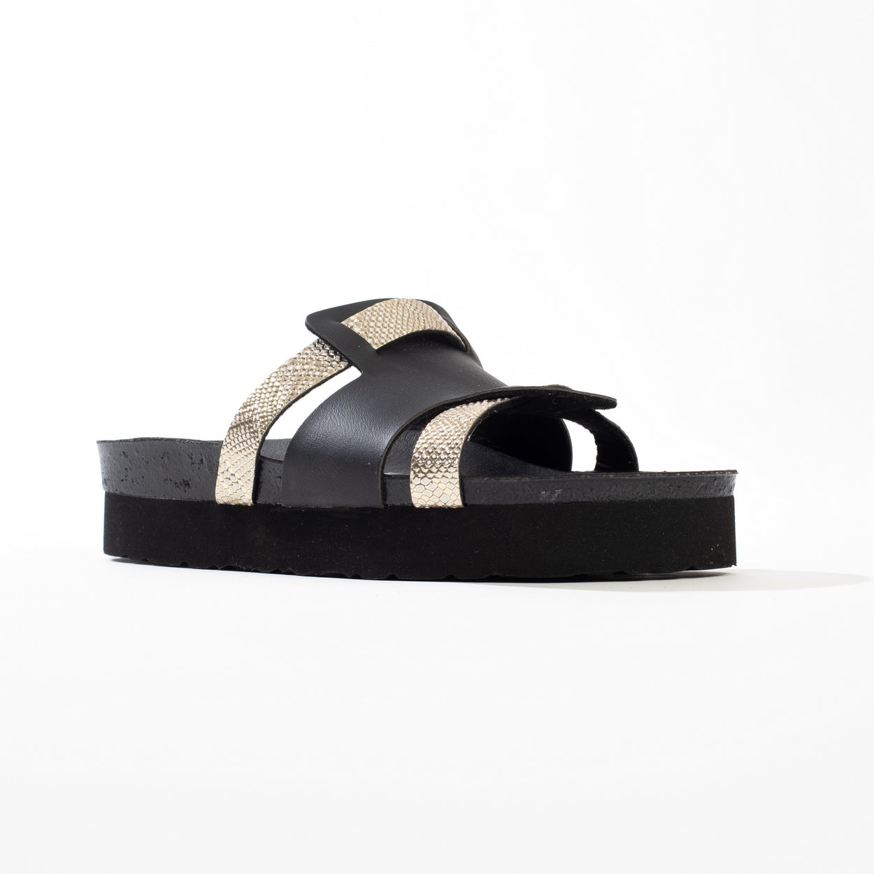 Sandalias Lecce Plataforma Negro