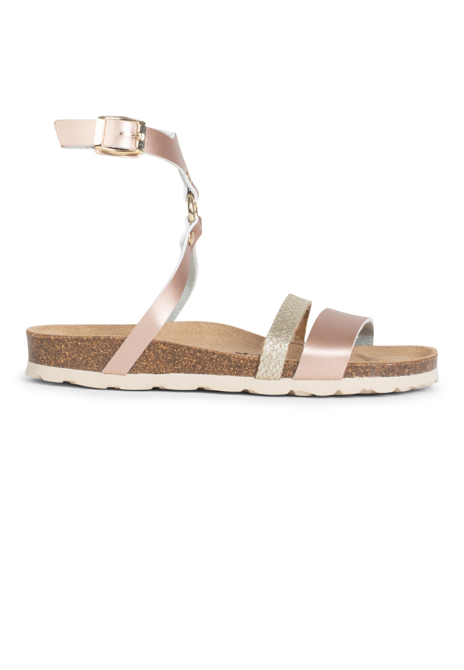 Ciotat Rose Gold Multi-Strap Sandals