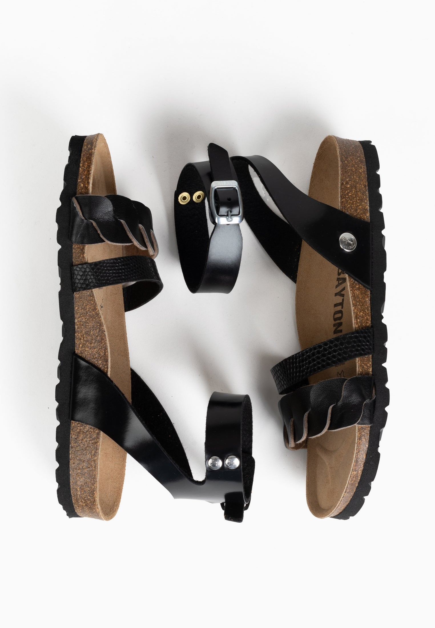 Capucine Black Multi-Strap Sandals