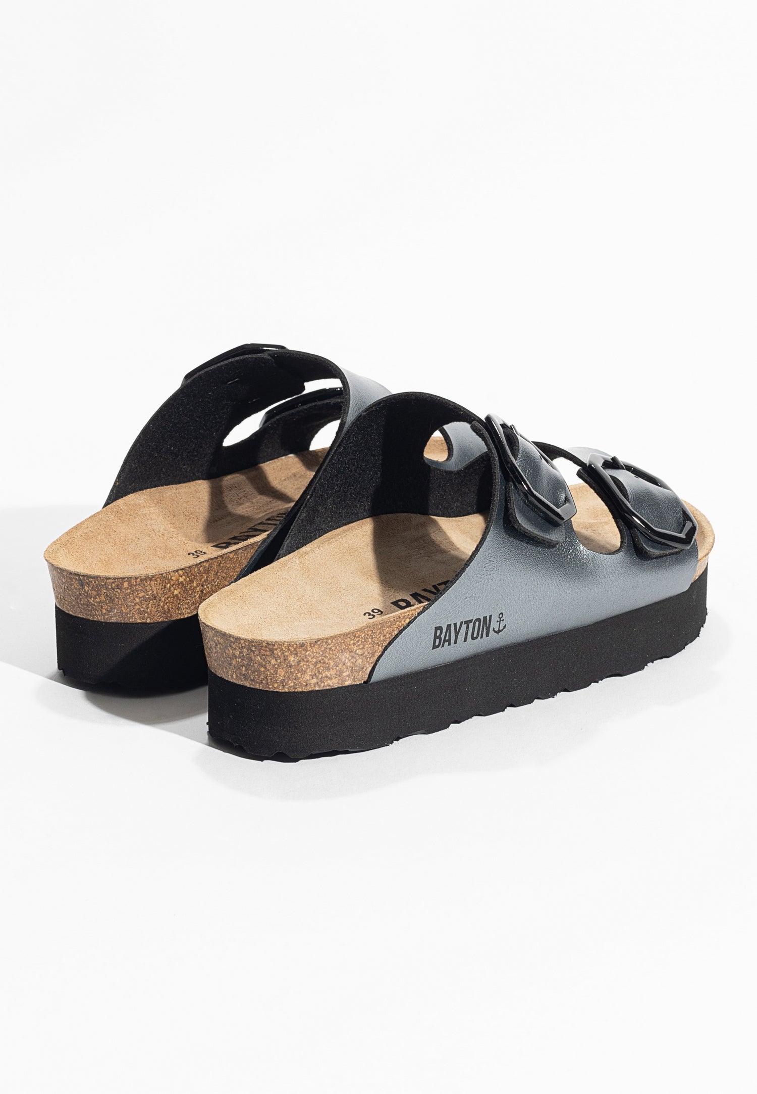 Japet Pewter Platform Sandals