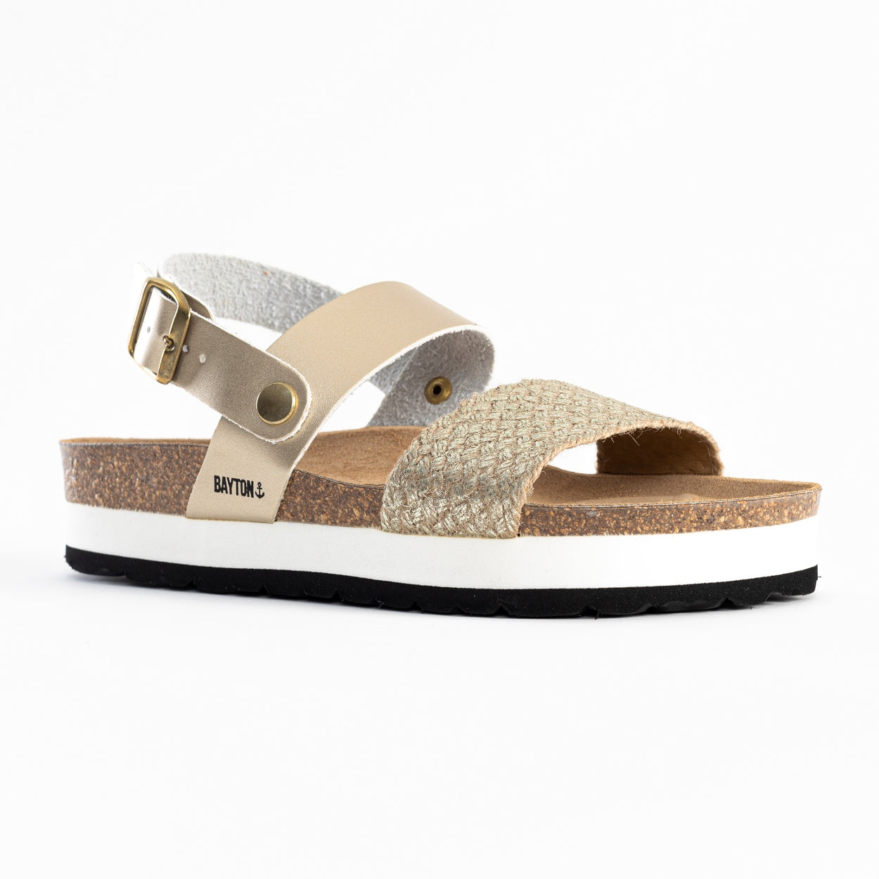 Almeria Platinum Platform Sandals