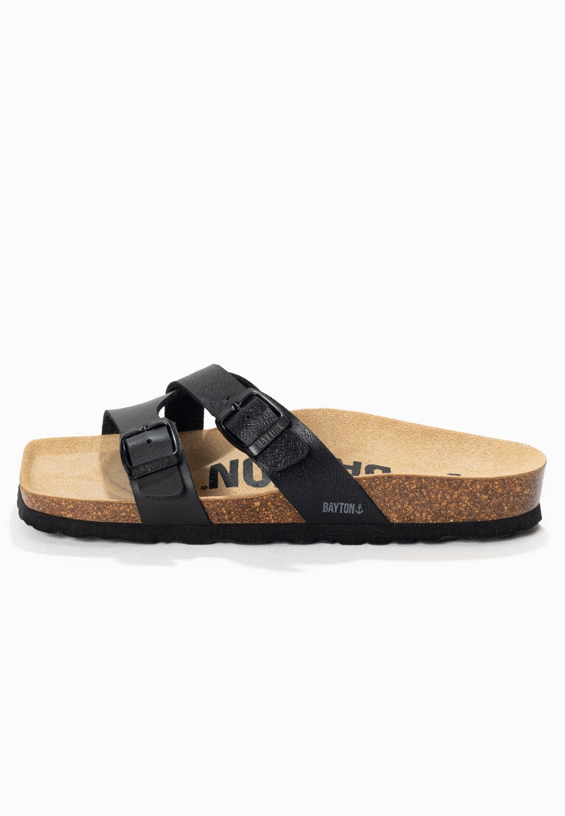 Cleo Black 2 Strap Sandals