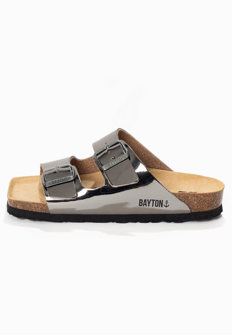 Atlas 2 Straps Dark Silver Sandals