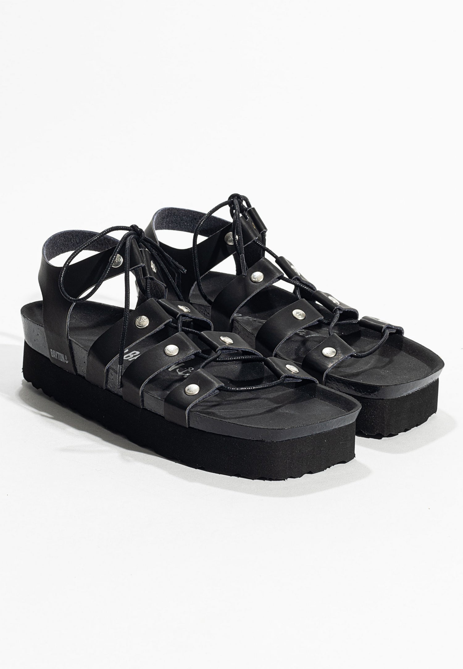 Jaen Black Platform Sandals