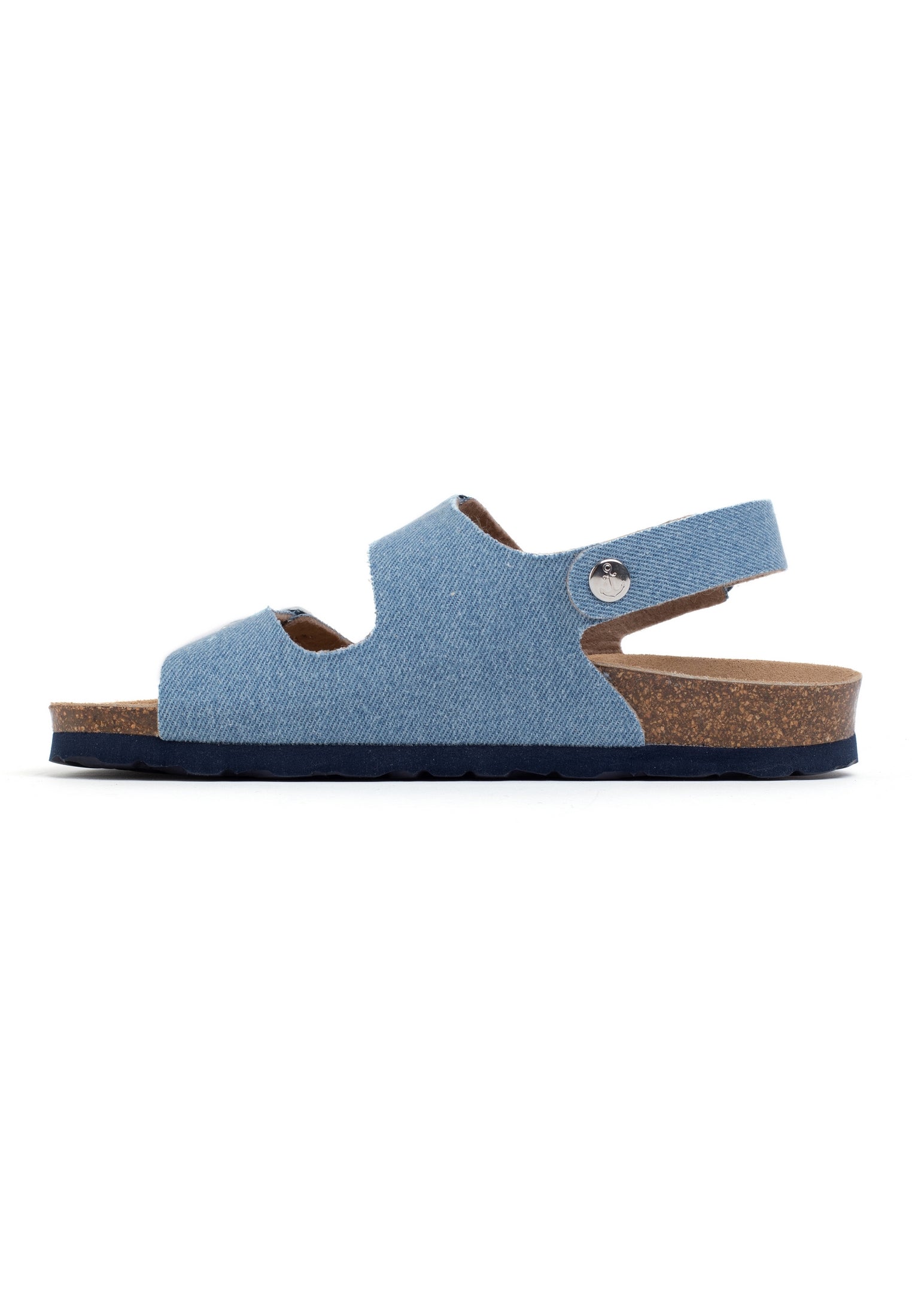 Sandalias vaqueras azul claro con múltiples tiras Achille