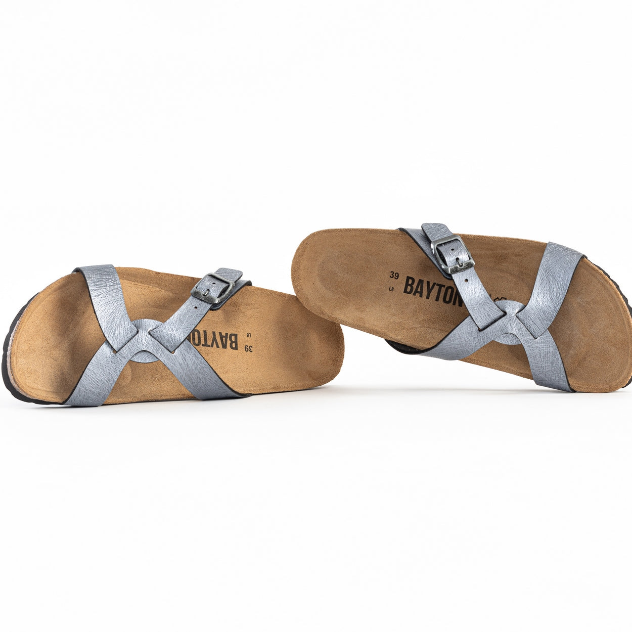 Sebastian Pewter 2 Straps Sandals