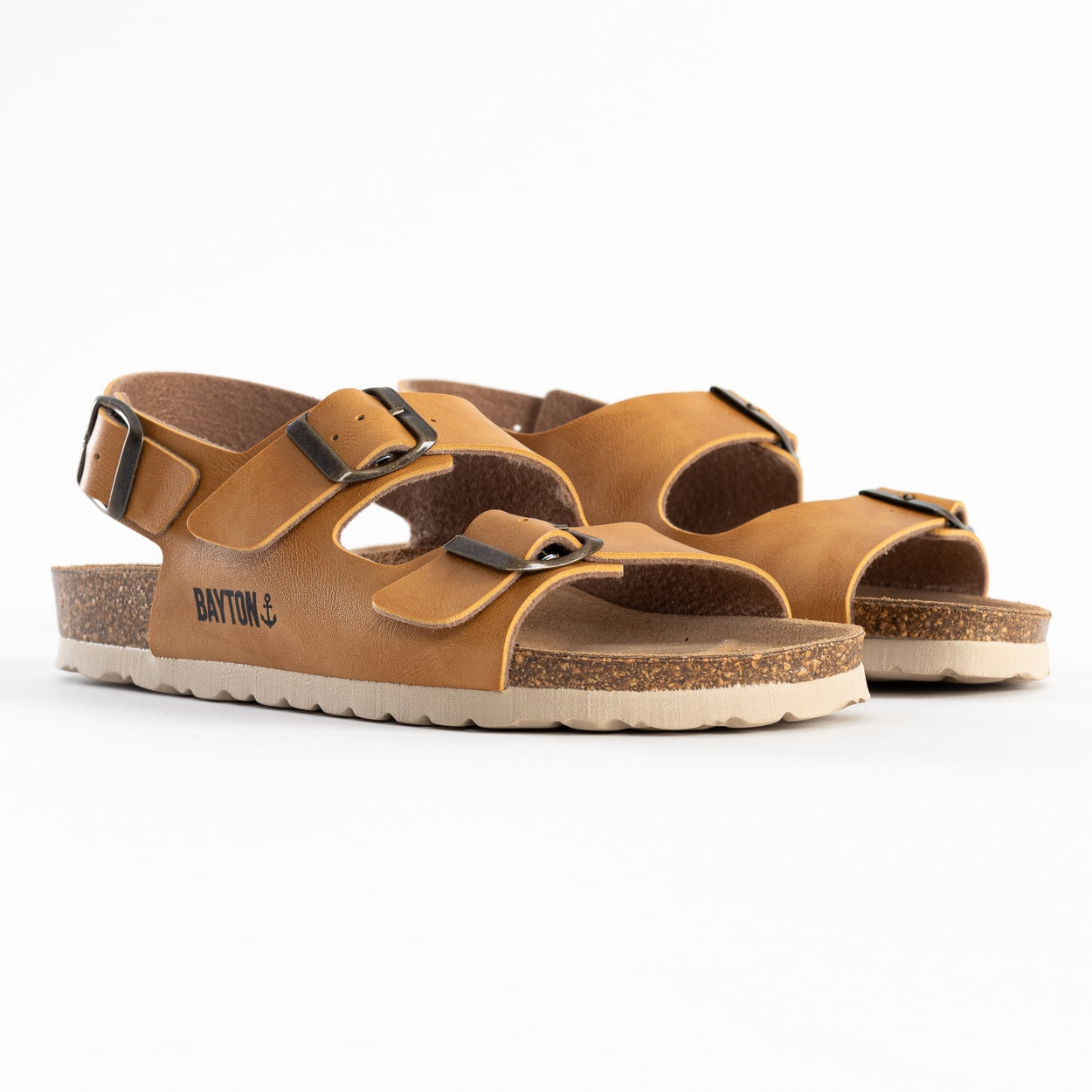 Achille Camel Multi-Strap Sandals