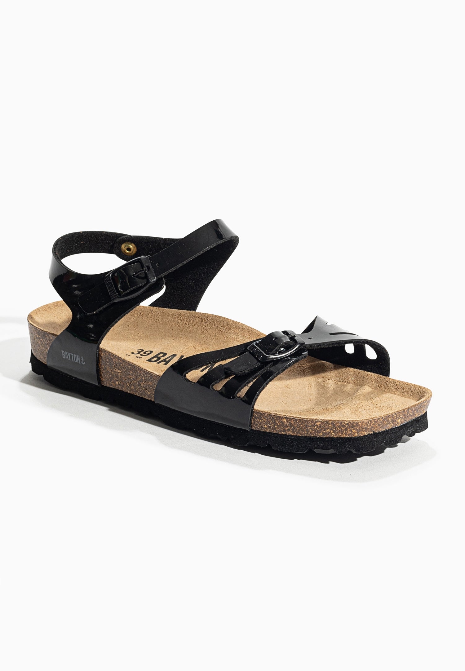 Eos Black Multi-Strap Sandals