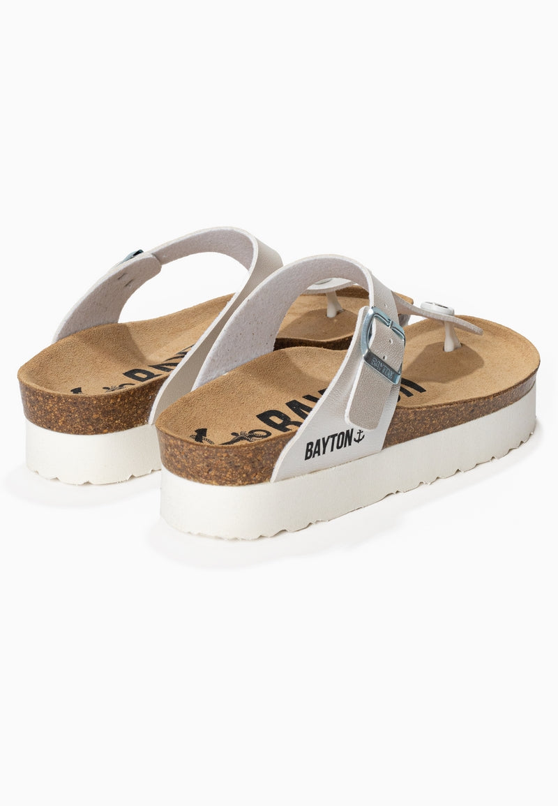 Asturias Light Silver Platform Sandals