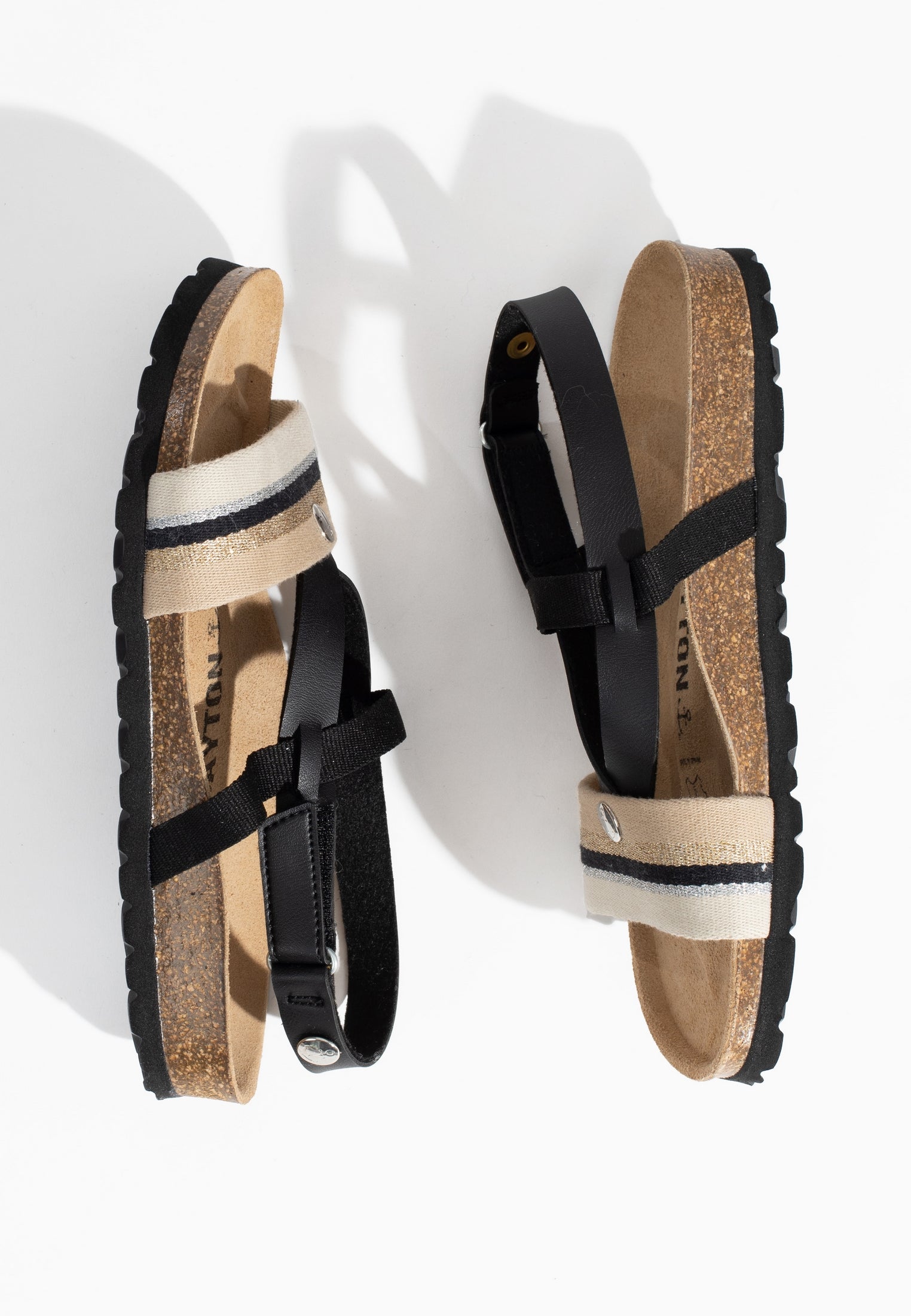 Spencer Black Multi-Strap Sandals