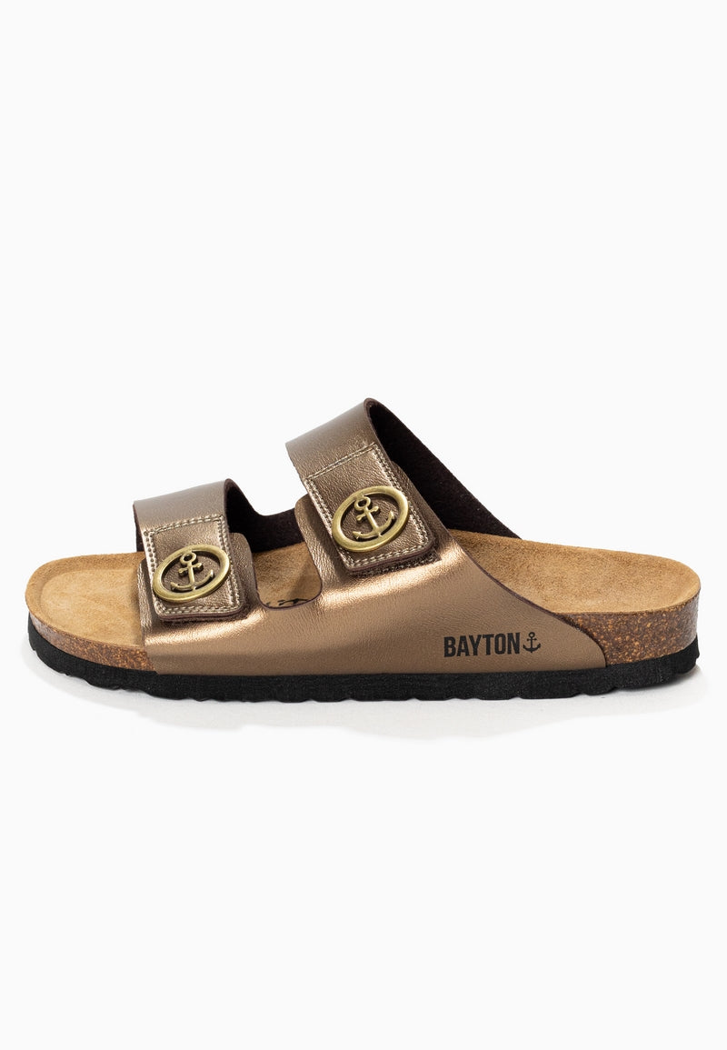 Anatol Bronze 2 Strap Sandals