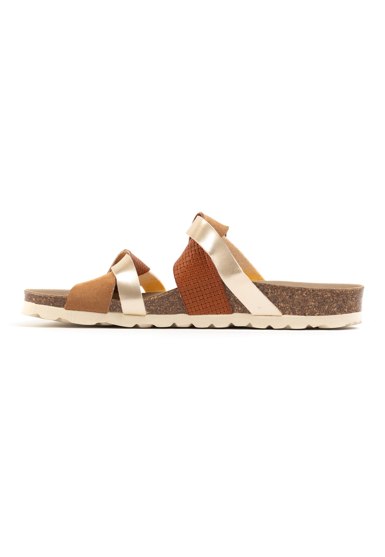 Biarritz Tan and Brown 2 Strap Sandals