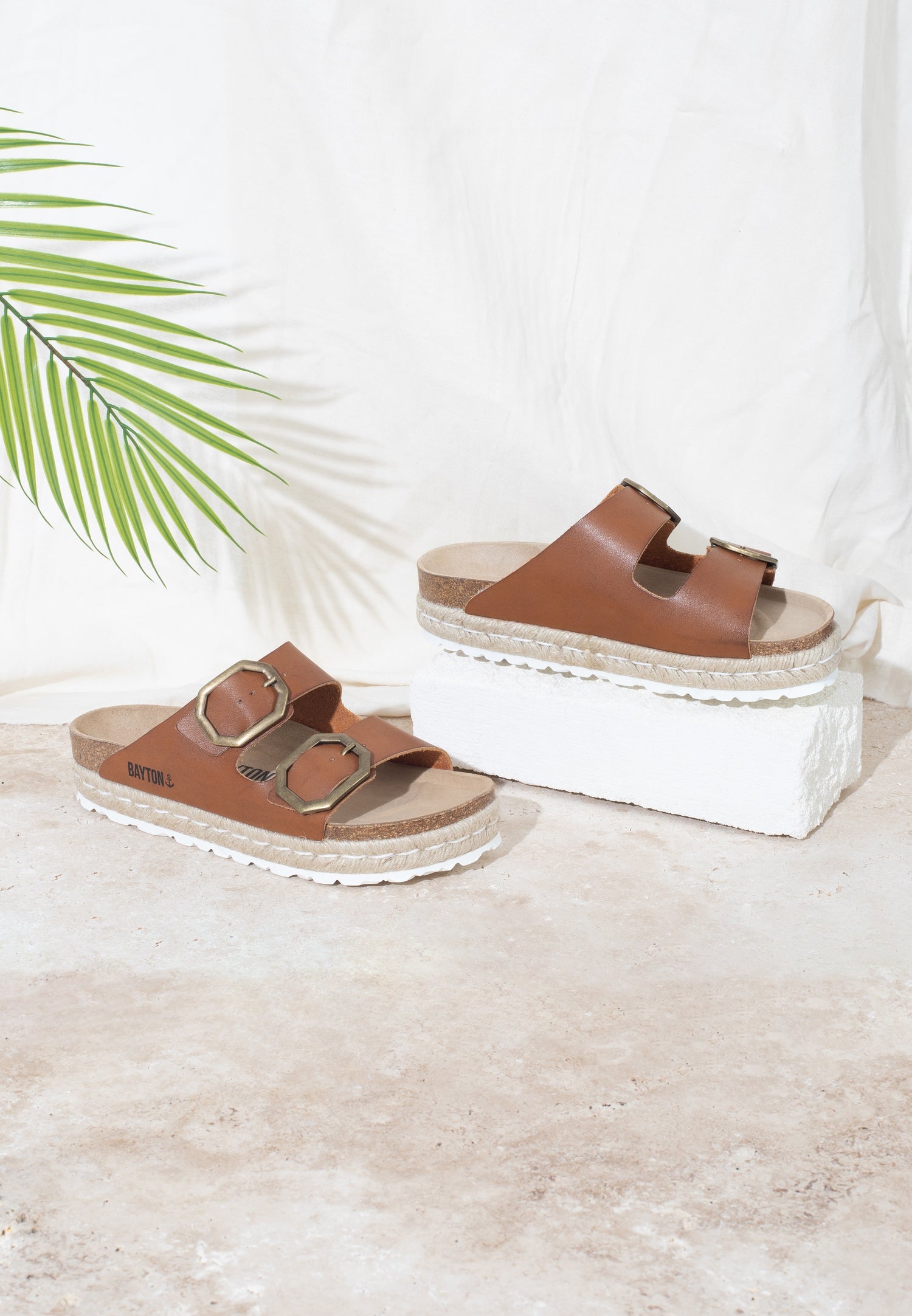 Alcee Camel Platform Sandals