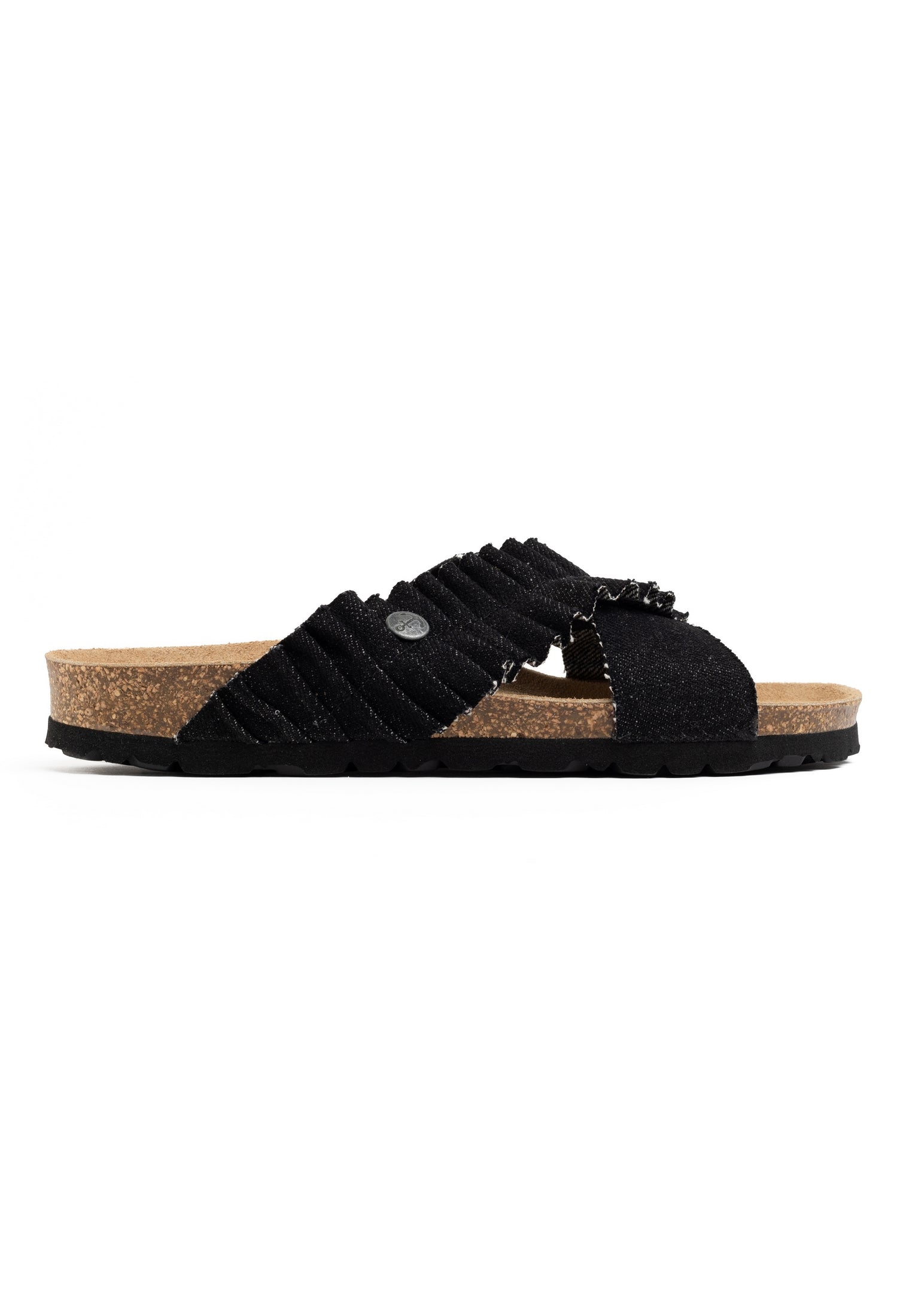 Sandalias Victoire De 2 Tiras Denim Negro