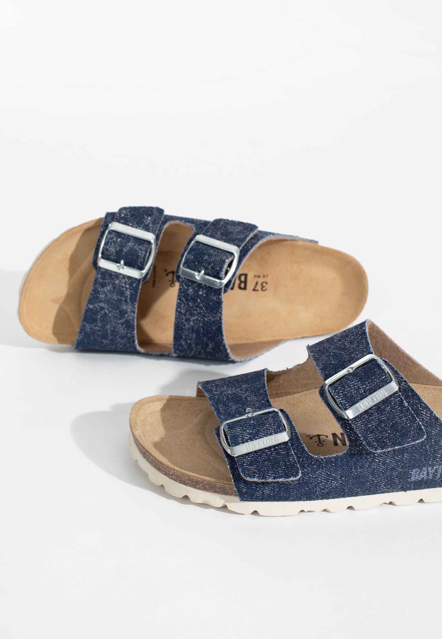 Sandalias Alicante 2 Tiras Denim Azul Crudo