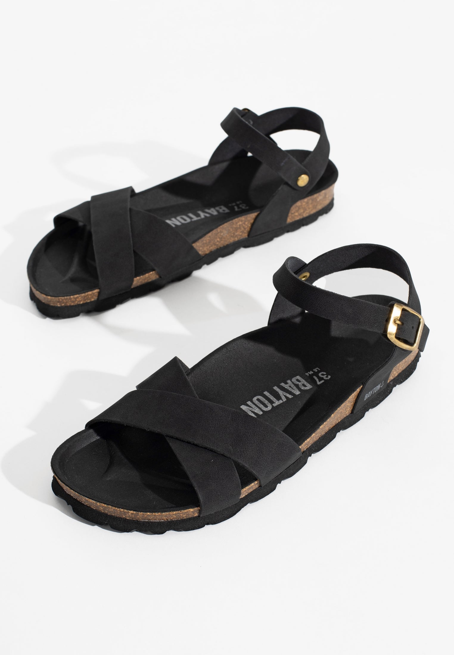 Vallado Black Multi-Strap Sandals