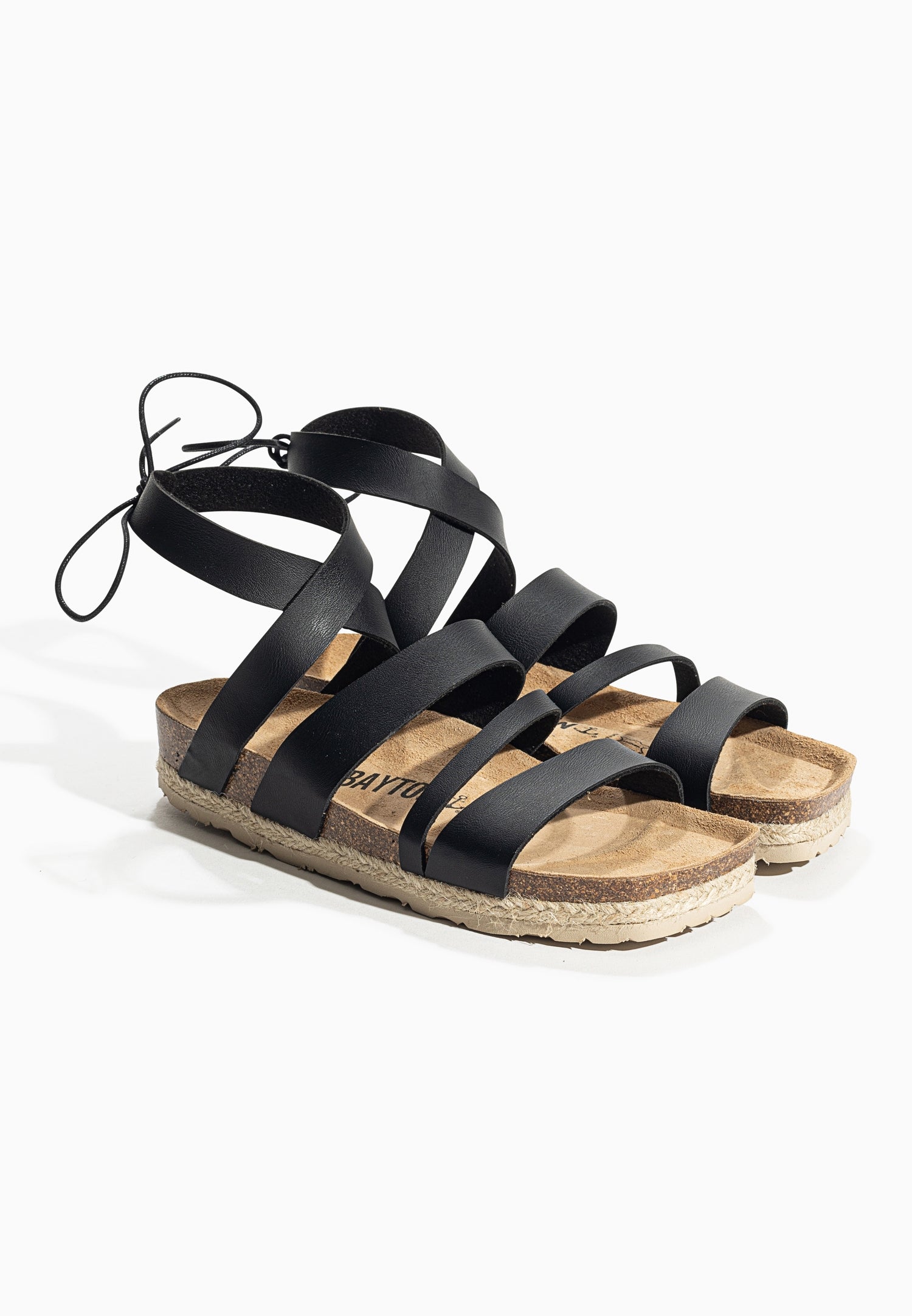 Braltar Black Multi-Strap Sandals