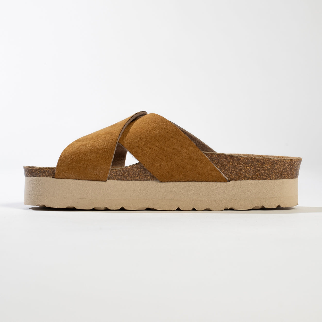 Ajax Tan Platform Sandals