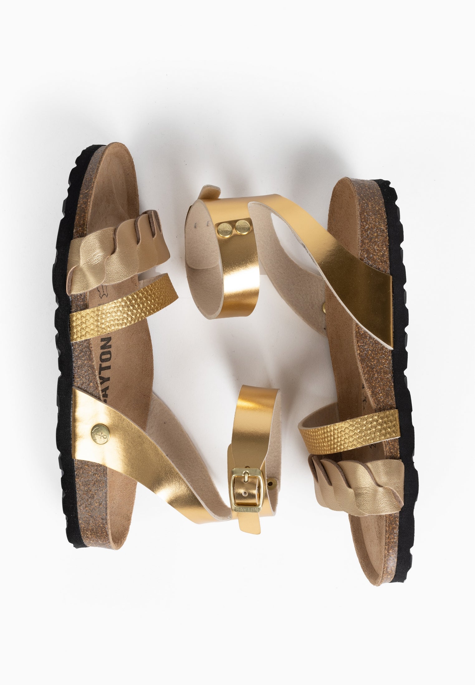 Capucine Golden Multi-Strap Sandals