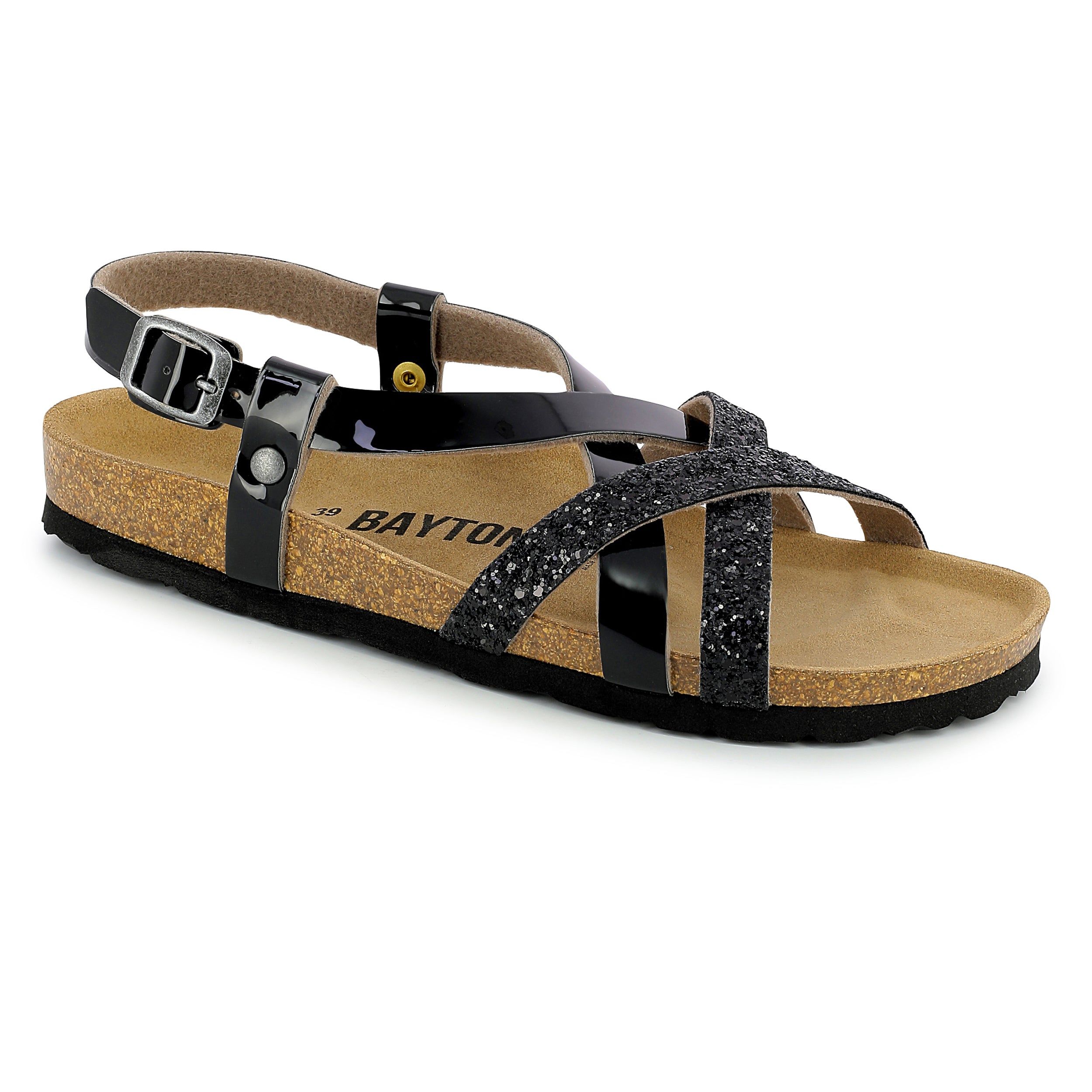 Kari Black Multi-Strap Sandals